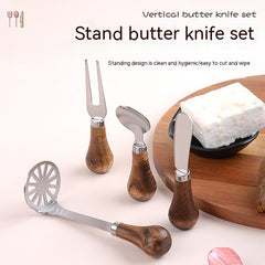 Stainless Steel Cheese Knife with Acacia Wooden Handle