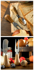 Wooden Handle Stainless Steel Cheese Knife Butter Spreader
