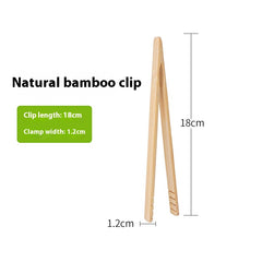 Eco-Friendly Bamboo Kitchen Tongs for BBQ & Cooking