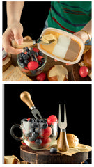 Wooden Handle Stainless Steel Cheese Knife Butter Spreader