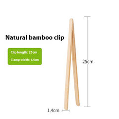 Eco-Friendly Bamboo Kitchen Tongs for BBQ & Cooking