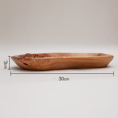 Rectangular Wooden Snack & Fruit Tray – Nordic Style Serving Plate