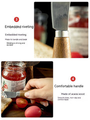 Wooden Handle Stainless Steel Cheese Knife Butter Spreader