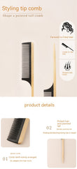 Bamboo Wooden Hair Comb – Anti-Static Styling Brush