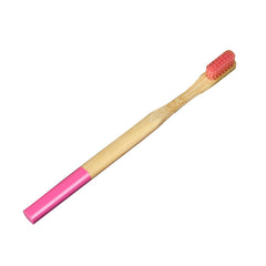 Colorful Bamboo Toothbrush Set with Painted Handles