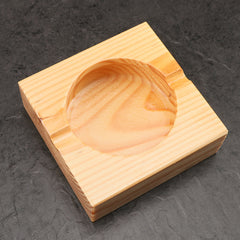 Creative Square Wooden Ashtray – Solid Wood Smokeless Design