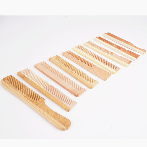 Eco-Friendly Wooden Comb with Smooth Bamboo Handle
