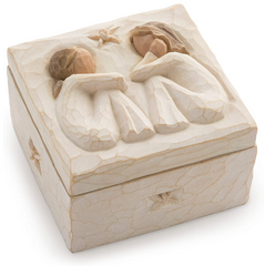 Willow Carved Hand-Painted Keepsake Box – Memory & Jewelry Storage