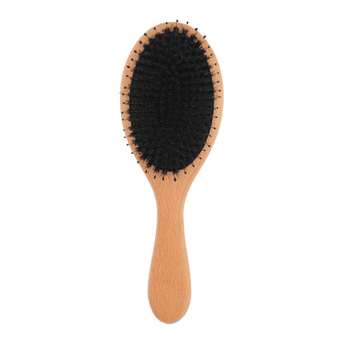 Natural Beech Wood Bristle Hair Massage Comb