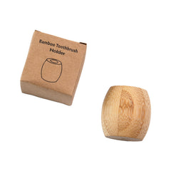 Eco-Friendly Round Bamboo Toothbrush Holder Stand Base