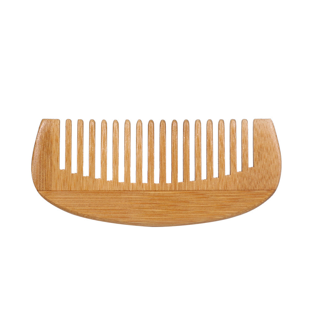 Bamboo Crescent Wooden Hair Comb Anti-Static Brush