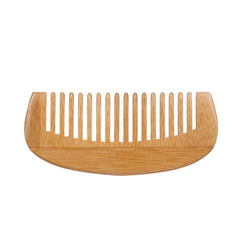 Bamboo Crescent Wooden Hair Comb Anti-Static Brush