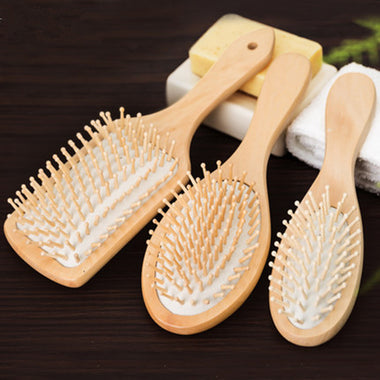 Wooden Scalp Massage Comb Anti-Static Hair Brush