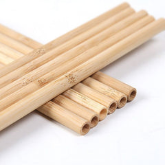 Eco-Friendly Biodegradable Bamboo Drinking Straws with Brush