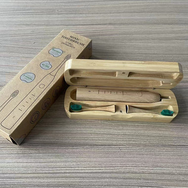 Bamboo USB Rechargeable Electric Toothbrush with Case