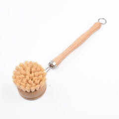 Eco-Friendly Bamboo Long Handle Pot Cleaning Brush