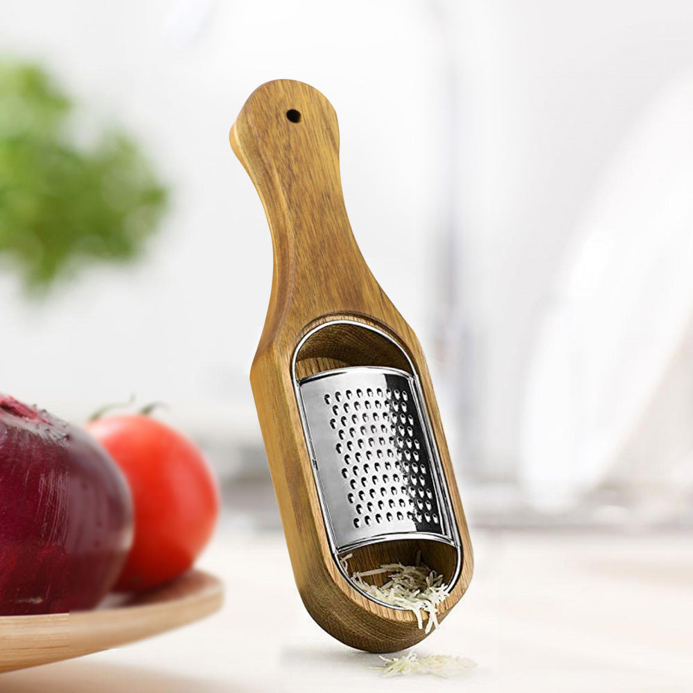 Stainless Steel Wooden Cheese Grater Kitchen Tool