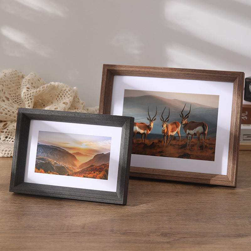 Nordic Style Wooden Photo Frame – Minimalist Table & Wall Decoration