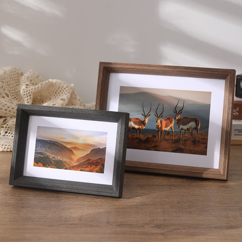 Nordic Style Wooden Photo Frame – Minimalist Table & Wall Decoration