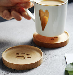 Cat’s Claw Wooden Placemat – Cute Coaster for Drinks & Decor