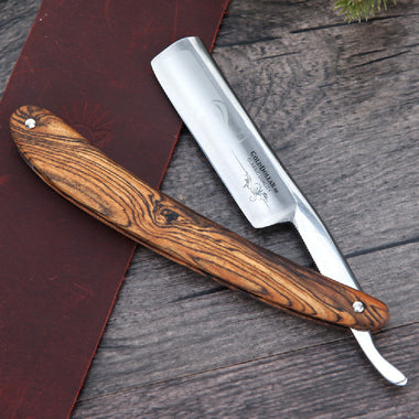 Vintage Wooden Handle Straight Razor – Classic Shaving Blade