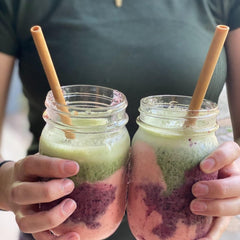 Eco-Friendly 10Pcs Natural Bamboo Reusable Drinking Straws