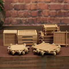 Japanese Handmade Bamboo Coaster Heat Insulation Pad
