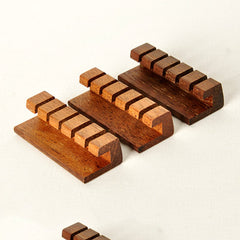 Solid Wood Cable Organizer Box – Desktop Wire Management Clamp