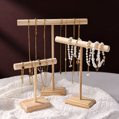 Wooden Jewelry Display Stand – Bracelet, Necklace & Earring Holder