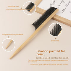 Bamboo Wooden Hair Comb – Anti-Static Styling Brush
