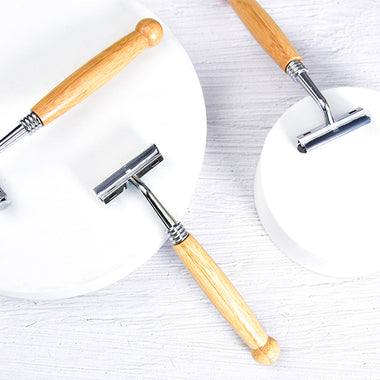 Eco-Friendly Bamboo Handle Stainless Steel Manual Shaver