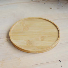 Bamboo Flower Pot Tray Anti-Leakage Round Square