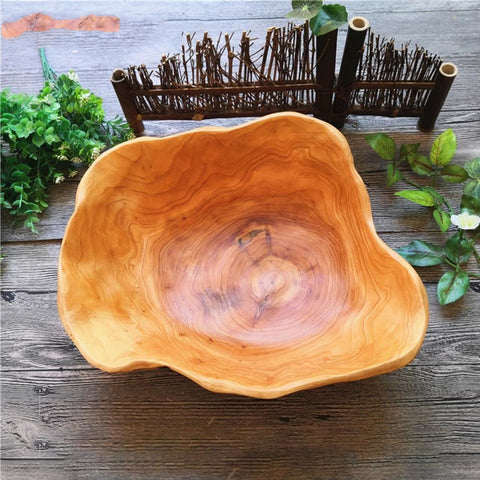 Wooden Fruit Plate – Creative Serving Bowl for Snacks, Fruits & Decor