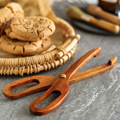 Wooden Bakery Tongs – Retro Cake & Snack Clip