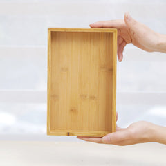 Retro Wooden Rectangular Bamboo Serving and Tea Tray