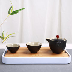 Eco-Friendly Bamboo Tea Tray Table for Home