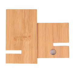 Eco-Friendly Bamboo Phone Holder with Charging Slot