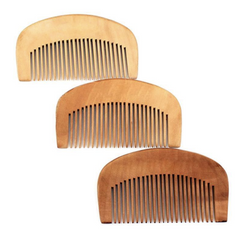 Natural Peach Wood Pocket Comb for Healthy Hair