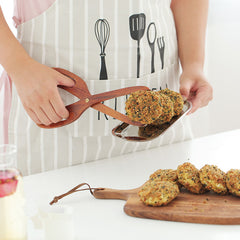 Nan Wooden Hot Pot Tongs – Heat-Resistant Natural Wood Cooking Tool