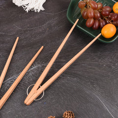25cm Beech Wood Food Clip Anti-Scald Tongs