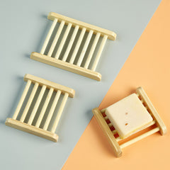 Hollow Wooden Soap Holder – Natural Draining Soap Dish