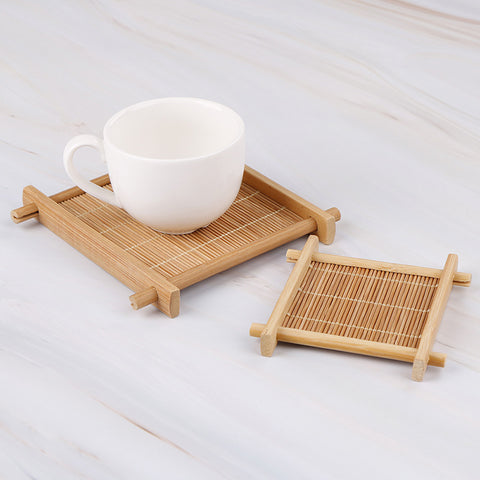 Eco-Friendly Bamboo Tea Cup Mat Coaster