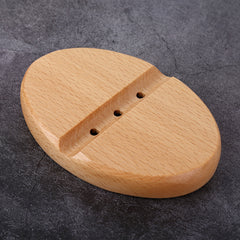 Eco-Friendly Wooden Soap Dish Holder for Bathroom