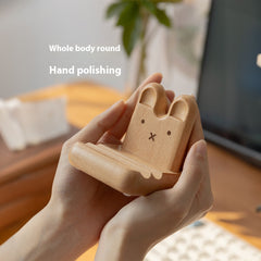 Creative Bunny Wooden Mobile Phone Stand