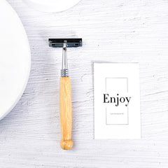Eco-Friendly Bamboo Handle Stainless Steel Manual Shaver