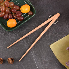 25cm Beech Wood Food Clip Anti-Scald Tongs