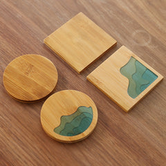 Bamboo Kung Fu Tea Cup Coaster Mat