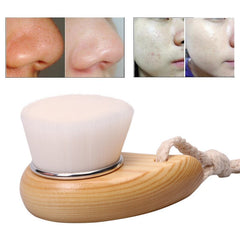 Bamboo Wooden Handle Facial Cleansing Brush