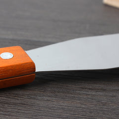 Wooden Handle Cake Spatula Stainless Steel 10-Inch