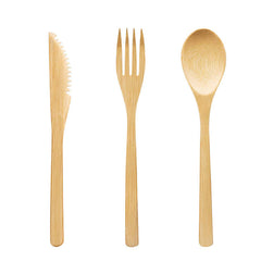 Eco-Friendly Bamboo Travel Cutlery Set with Case